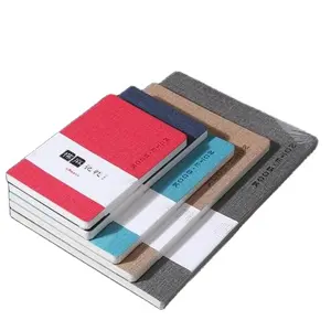 廉价B6亚麻PU皮革软套红色笔记本日记记事本