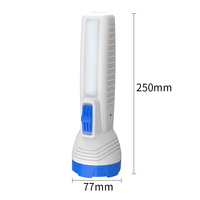 Lampe torche électrique LED Dingneng DN-104 avec lumière latérale, rechargeable, étanche IP44, lumière du jour 6000K, batterie au lithium haute performance