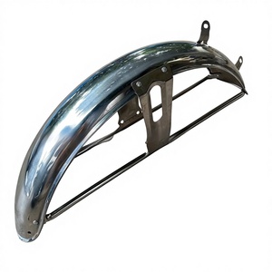 Motorfiets CG125 RVS voorspatbord & achterspatbord - Happiness Style zandkleurige plaat - Product Image 2