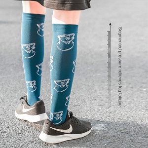 Dài Thùng thể thao nén vớ Ngoài trời Chạy dây bỏ qua cao đàn hồi thoáng khí CREW SOCKS người đàn ông của - Product Image 3