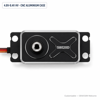 Servomoteur de voiture RC 1/12 XQ-S8020D 20kg sans noyau numérique haute tension haute précision étanche avec engrenage en acier inoxydable 8.4V