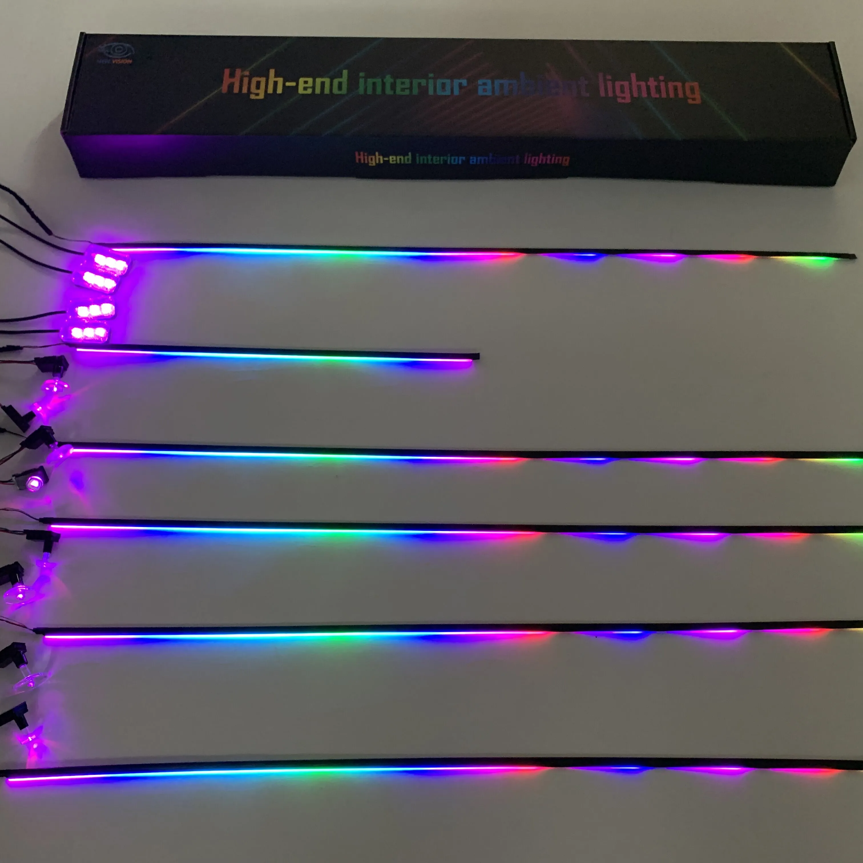 Upgrade Car Symphony Streamer Ambient Light RGB Led decoration light for Car Interior Light