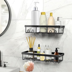 Bathroom <b>Shelf</b> Storage Rack <b>Wall</b> <b>Mounted</b> 2 Tier Metal Organizer For Toilet Shower Gel And Kitchen Use - Product Image 3