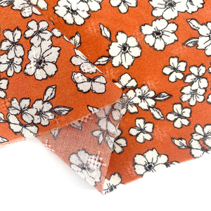 Échantillon gratuit personnalisé 100% rayonne Dobby dentelle tissu écologique imprimé marguerite pour femmes chemises et costumes pour filles - Product Image 1