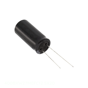 Condensador de Canal de Fabricante 400BXW27MEFC12.5X20 CAP ALUM 27UF 20% 400V RADIAL TH de Orificio Pasante 27 uF - Product Image 1