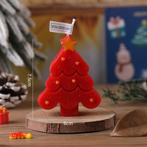 Modern Art Candle Christmas Gift Set Handmade Scented Luxury <b>Paraffin</b> Wax Glass Jars Tree Shape Fruity Scent Christmas - Product Image 4