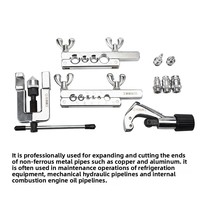 Kit d'outils d'élargissement et d'alésage de tubes en acier au carbone pour système impérial d'ingénierie, 3-19 mm, pour tuyaux de cuivre de climatiseur, garantie 1 an