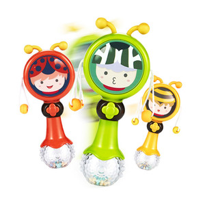 <span class=keywords><strong>Hochet</strong></span> pour bébé en plastique avec lumière musicale électronique, tambour, cloche, bâton, dessin animé - Product Image 1