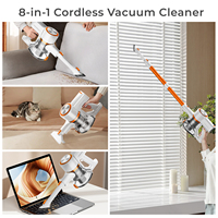 Aspirateur Cyclonique Sans Fil Léger Sans Balai pour Maison, Filtration HEPA, Nettoyage en Profondeur Tapis et Sols Durs, Démêle les Poils d'Animaux