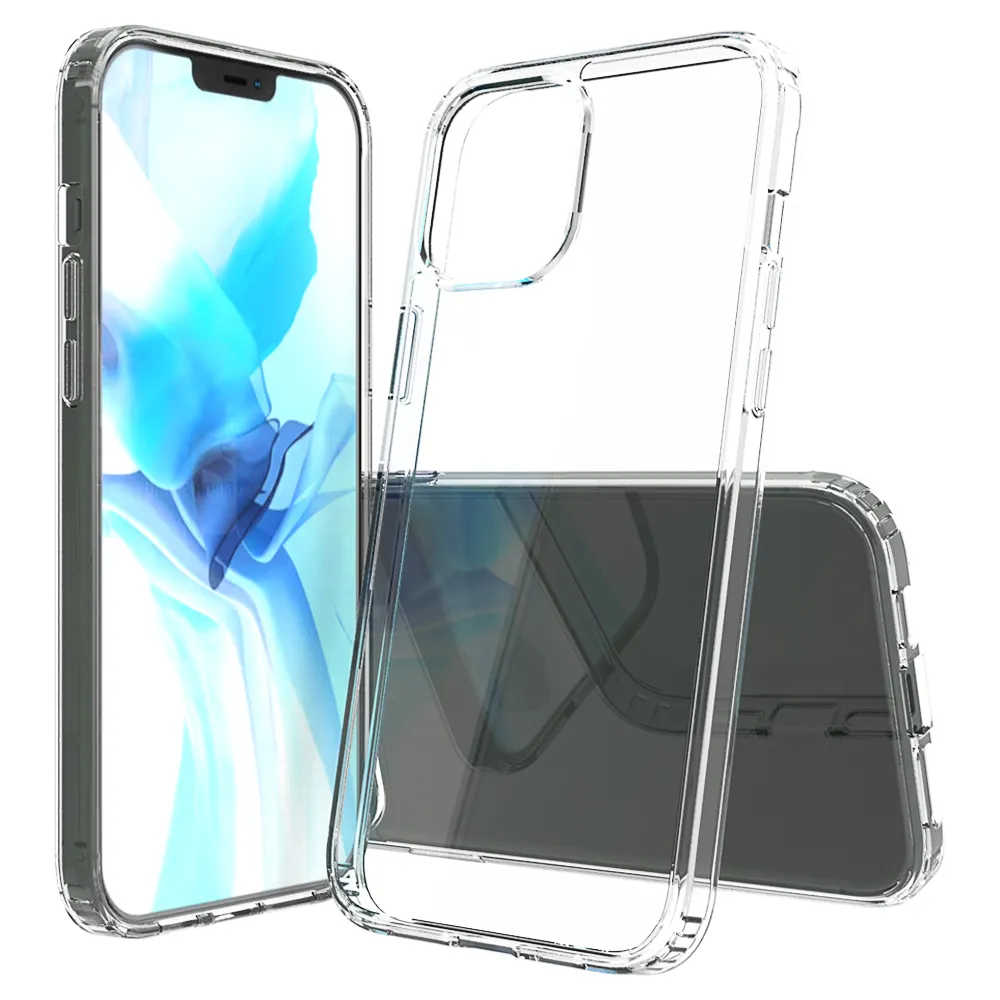 For iPhone 12 Pro Max Hybrid Case Transparent Clear Shockproof TPU Bumper Phone Case Back Cover for Apple iPhone 12 Pro Max