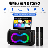 Machine de karaoké portable avec écran tactile intelligent de 13 pouces, Android 14, haut-parleur sans fil 60W RMS, batterie de 8000mAh
