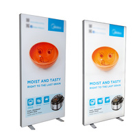 Afficheur publicitaire portable pour salon professionnel, double face, écran LED, boîte lumineuse en tissu, support publicitaire, boîte lumineuse pour affiche, publicité