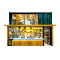 Conteneur maritime préfabriqué de luxe CE 40 pieds – Cafés mobiles, bars, kiosques, magasins alimentaires portables à assemblage rapide, modulaires et transportables