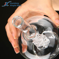 Usine Logo Personnalisé 700ml 750ml Carafe Liège Gin Vodka Liqueur Bouteille En Verre Voile Bateau Forme Doublure Style Tradition Britannique
