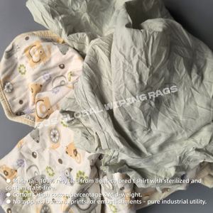 Chiffons en coton de couleurs mélangées pour usage industriel, avec imprimés, coupés en morceaux 35-55x, pour le nettoyage industriel - Product Image 4