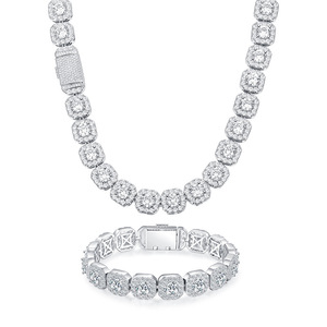 Vòng tay chuỗi đá đường 12mm thời trang, kiểu dáng tennis, bạc trắng, đính zircon - Product Image 4