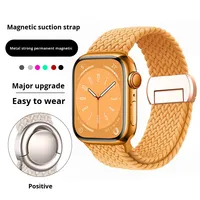 Bracelet de montre personnalisé en gros S11 en nylon tissé avec fermoir magnétique rond 42 mm 46 mm
