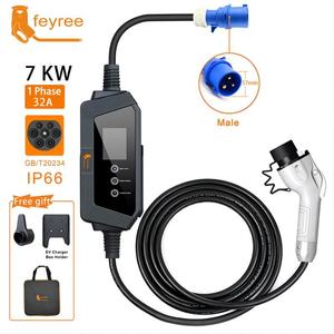 Cargador de Vehículos Eléctricos Portátil de 7KW 32A Monofásico GBT con Cable de 5M, Enchufe CEE, Garantía de 24 Meses, Tipo 1/2 - Product Image 1