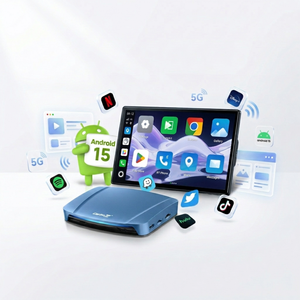 Carlink Kit Ultra Android 15 Tbox Wireless Car Play 8GB RAM 128GB ROM 5G TV Box Video Auto AI Box Schermo Auto Modulo <span class=keywords><strong>Carplay</strong></span> <span class=keywords><strong>YouTube</strong></span> - Product Image 1