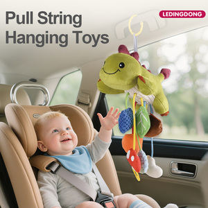Juguete Sensorial Montessori <span class=keywords><strong>para</strong></span> Bebés, Peluche de Dinosaurio con Sonajero Incorporado y Papel Arrugado - Product Image 1