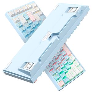 Teclado Mecánico para Juegos Onikuma <span class=keywords><strong>G52</strong></span> Space RGB 2025, 82 Teclas, Diseño Compacto, Eje Marrón <span class=keywords><strong>Azul</strong></span> Té, Retroiluminación RGB, Conexión USB - Product Image 4