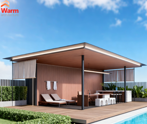 Pergola de luxe à toit fixe avec cadre en aluminium 6063-T5 robuste pour jardins de villas et terrasses sur le toit - Product Image 1