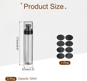 ขวดสเปรย์พลาสติก PET สีดำขุ่น ขนาด 60/80/100/120 มล. สำหรับน้ำหอม โทนเนอร์ สเปรย์ละอองละเอียด สำหรับผลิตภัณฑ์ดูแลผิว แบบฉีดพ่นต่อเนื่อง - Product Image 2