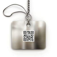 Carte de visite professionnelle haut de gamme WD personnalisée en métal avec NFC, code QR, en acier inoxydable brossé moulé sous pression durable, avec chaîne porte-clés en métal