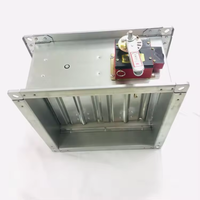 Amortisseur de fumée motorisé rectangulaire en acier galvanisé, conduit électrique, contrôle du volume d'air pour la ventilation CVC
