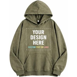 เสื้อฮู้ดดี้วินเทจแบบซักพิเศษ แขนยาว ยูนิเซ็กส์ ผู้ใหญ่ น้ำหนัก 360 กรัม ผ้าถัก สวมใส่สบาย ระบายอากาศได้ดี พร้อมสกรีนข้อความส่วนตัว - Product Image 1