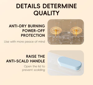 Chauffe-lait et stérilisateur pour bébé sans BPA, double bouteille, matériau PP, 200W - Product Image 4