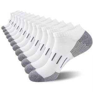 Chaussettes de sport tricotées rayées pour hommes Heatuff, à coupe basse, avec absorption de l'humidité, coussinets de <span class=keywords><strong>compression</strong></span>, pour la course, lot de 6, ODM - Product Image 3
