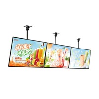 Boîte à lumière LED en alliage d'aluminium sur mesure, haute luminosité, ultra-mince, suspendue, décorative, pour affichage de menus en restaurant et commerce de détail