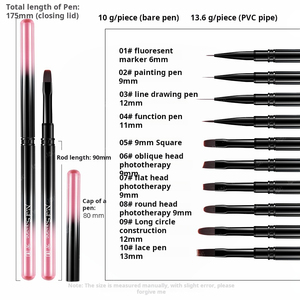 ชุดแปรงเพ้นท์เล็บ 3 มิติ ระดับมืออาชีพ สำหรับทาเจลยูวี ใช้ในร้านทำเล็บ - Product Image 2