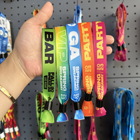 Bracelet en polyester personnalisé pour festival, vente en gros du fabricant, bracelet tissé vierge pour sublimation, fermoir en plastique, bande de 15 mm