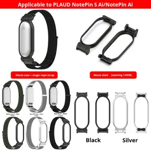 Compatible PLAUD Notepin S Ai Magic Tape Bracelet en alliage de zinc avec breloque Bracelet de montre Crochet Boucle Fermoir Taille unique pour tous les sports - Product Image 5