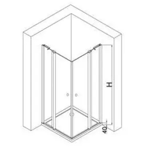 Porte de douche pliante moderne en aluminium avec cadre en verre, prix d'usine, cabine de douche d'angle complète pour salle de bain, idéale pour l'hôtellerie - Product Image 6