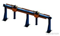 Bras de robot industriel à double axe avec structure en acier pour rail de soudage intensif, moteur PLC - Haute précision, personnalisable