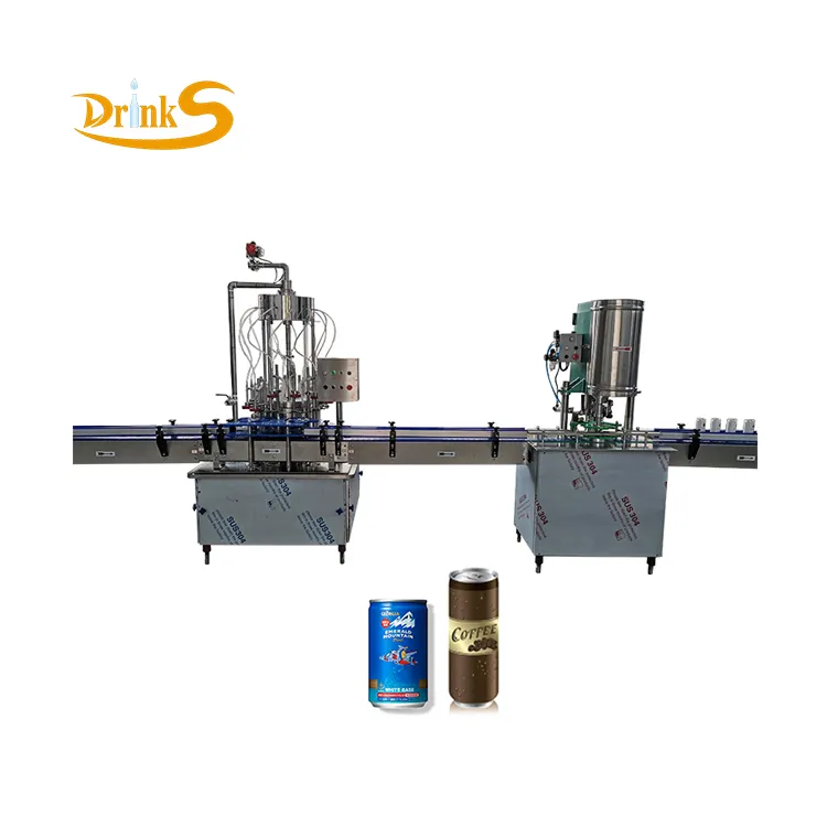500 - 2000 cans per hour small scale energy drink cold coffee canning / canned iced coffee production line