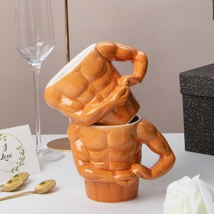Nieuwigheid Cadeau 3d Keramische Koffie Mok Cup Unieke Spier Macho Man Mok - Product Image 1