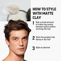 Pâte coiffante pour cheveux unisexe de qualité supérieure 100g Tenue forte Fini mat Ajoute de la texture et du volume pour les cheveux bouclés et les extensions de cheveux