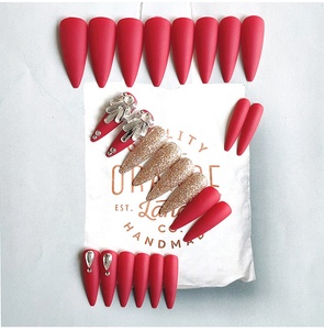 24 Stück vor geklebte Spitze Fingernägel im französischen Stil Künstliches Nagel design Finger ABS Volle Abdeckung Falsche Nägel Alvilable - Product Image 6