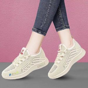 Factory Direct Sale Women's Sports Shoes Cushioning Fly Knit Fashion Lightweight Running Sneakers Spring Autumn Casual Work - Product Image 1