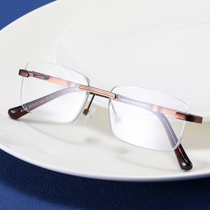 Kính mắt nam MS 81018 thời trang mới bán chạy nhất, gọng kim loại không viền cổ điển, kính mắt, nhận làm logo theo yêu cầu, giao hàng bởi đại lý. - Product Image 3