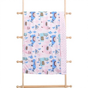 Couverture bébé en polaire tricotée 100 % polyester double couche anti-bactérienne à motif animal pour enfants de maternelle - Collection Automne Hiver - Product Image 3
