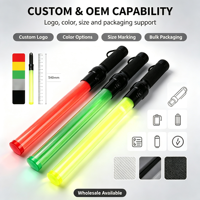Bâton de signalisation clignotant non réfléchissant de 54 cm pour la sécurité routière avec batterie rechargeable - Vente en gros disponible Lb