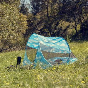 <span class=keywords><strong>Tente</strong></span> de plage Pop up imprimée avec LOGO personnalisé, pare-soleil protégé contre les <span class=keywords><strong>UV</strong></span> avec sac de sable pour l'extérieur et l'été - Product Image 4