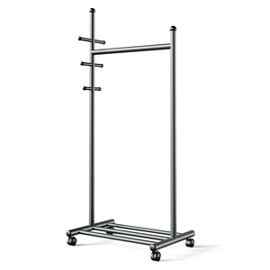 Petits portants à vêtements pour suspendre les vêtements, portant à vêtements avec roulettes, séchoir à linge portable sur roulettes, noir - Product Image 1