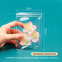 Sacs à fermeture éclair en PVC hautement transparents, épais et antioxydants, pour le rangement des boucles d'oreilles et des colliers, emballage refermable