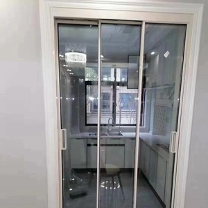 Porte coulissante en alliage d'aluminium, double vitrage, verre trempé, design minimaliste, utilisation intérieure, isolation acoustique, porte coulissante relevable - Product Image 1